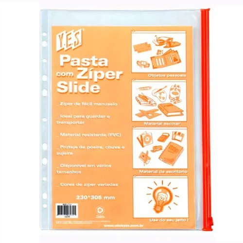YES Pasta com Ziper Slide