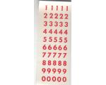 Autorama Decalque Numeros Vermelho Fino