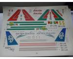 Decalque Avi�o Lauda Universal Airlines Air New Zealand
