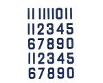 Decalque Numeros 1.0 Azul Escuro