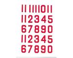 Decalque Numeros 1.0 Vermelho Claro