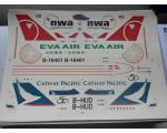 Decalque Avi�o NWA EVA AIR Cathay Pacific