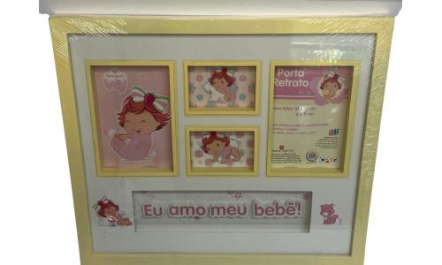 YES Porta Retrato Moranguinho Eu Amo Meu Beb� Multifotos 10x15 cm