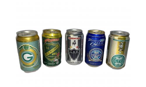 Lote 05x Latas Cerveja Times