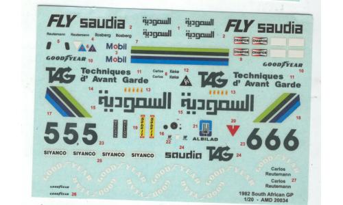 1/20 - 1982 Williams Africa do Sul