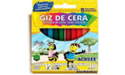 Acrilex Giz De Cera c/ 12 Unidades 48 gramas