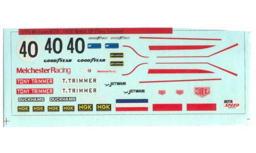 1/20 - 1978 Mc Laren M23 Inglaterra Trimmer