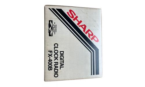 Embalagem Vazia R�dio Rel�gio Digital Sharp FX-400B + Manual