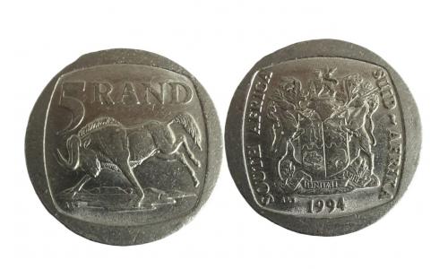 Moeda 5 Rand �frica do Sul 1994
