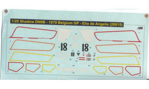 1/20 - 1979 Shadow DN9B De Angelis Belgica
