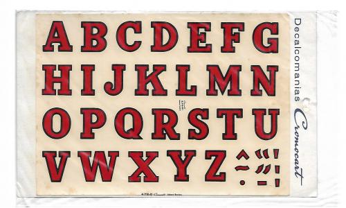 Decalque Letras
