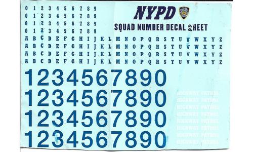 Decalque Police NYPD