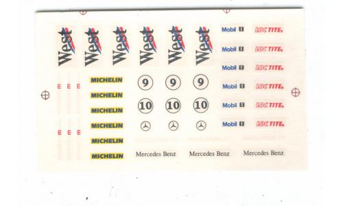 Autorama Decalque 1/64 Mc Laren West Michelin