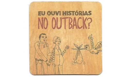 Bolacha de Chopp Brahma Outback Eu Ouvi Historias