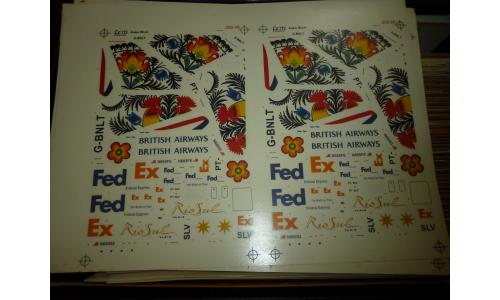 Decalque Avi�o British Fedex