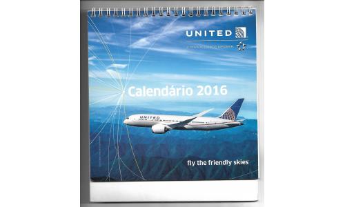 United Airlines Calend�rio 2016
