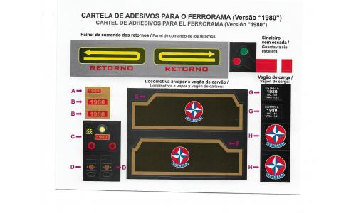 Ferrorama - Adesivo 2010 Cartela Vers�o 1980 Plastico