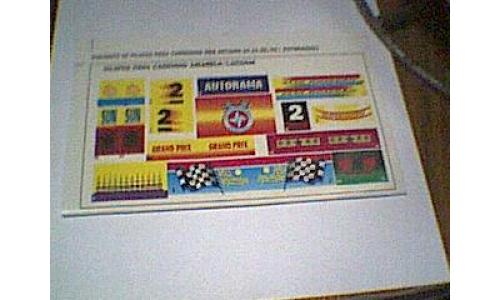 Autorama Estrela - Adesivo 1995 Carro laranja e amarelo