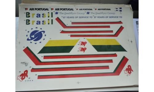 Decalque Avi�o Air Portugal Brasil Tap