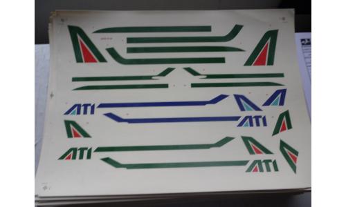 Decalque Avi�o Alitalia ATI Azul 767-300