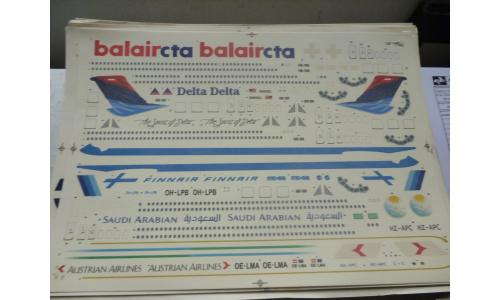 Decalque Avi�o Balaircta / Delta / Saudi Arabian / Austrian AirL