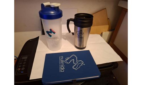 Multimidia Kit Agenda / Copo / Garrafa