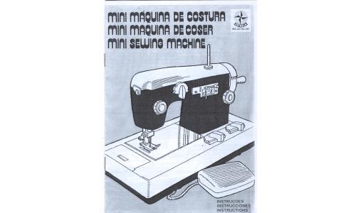 Manual Maquininha de Costura Preto e Branco