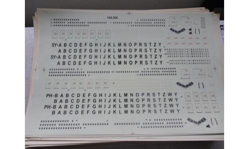 X49 Decalque Avi�o 144-264 Letras