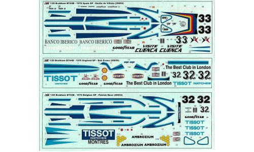 1/20 - 1976 Brabham BT44B Espanha / Inglaterra / Belgica