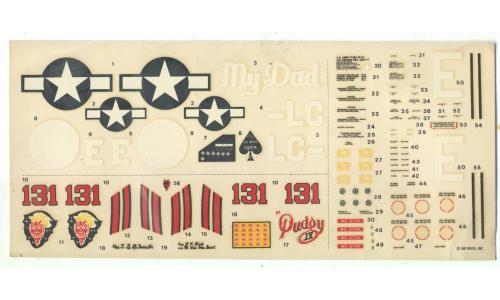 Decalque 1/32 Avi�o American My Dad