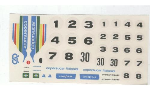 Autorama Estrela - Decalque 1970 Copersucar Cinza Azul Claro