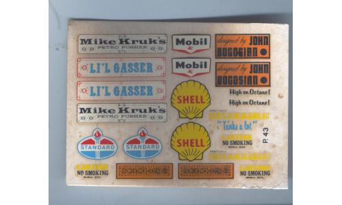Autorama Decalque 1/32 Diversos P43 Shell Gasser