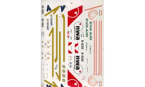 Decalque Avi�o EVA Air / NWA