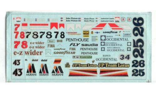 1/20 - Lotus JPS Watson / Prost / de Cesaris
