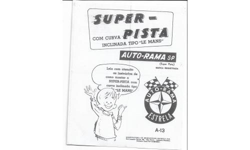 Autorama Estrela - Manual 1960 A6-13 Super Pista