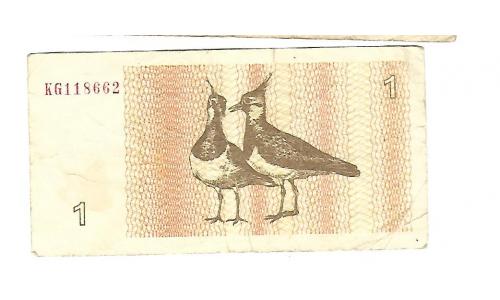 Cedula 1 Talonas Lituania 1992