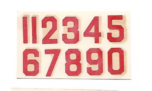 Decalque Numeros 1.5 Vermelho