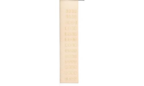 Autorama Decalque Numeros Estilosos Branco