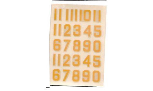 Decalque Numeros 1.0 Amarelo