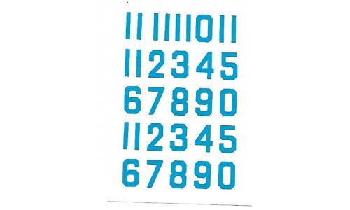 Decalque Numeros 1.0 Azul Claro
