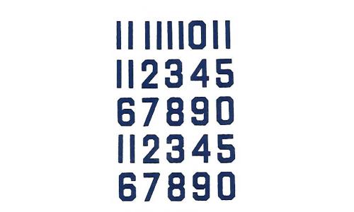 Decalque Numeros 1.0 Azul Escuro