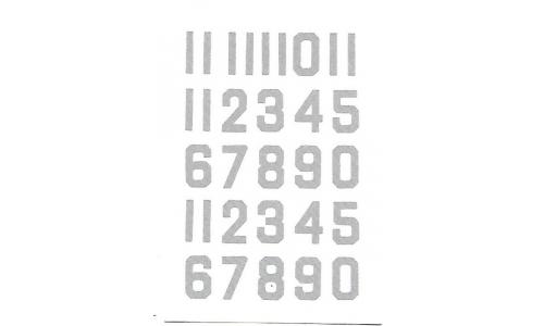 Decalque Numeros 1.0 Prata