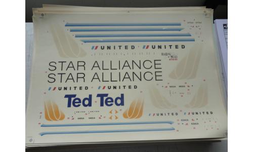 Decalque Avi�o United Star Alliance Ted