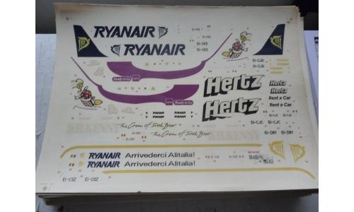Decalque Avi�o Ryanair Arrivederci Alitalia Hertz