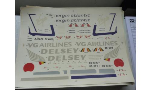 Decalque Avi�o Virgin Atlantic VG Airlines Delsey